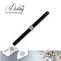 Destiny Jewellery Crystal From Swarovski Round Leather Bracelet